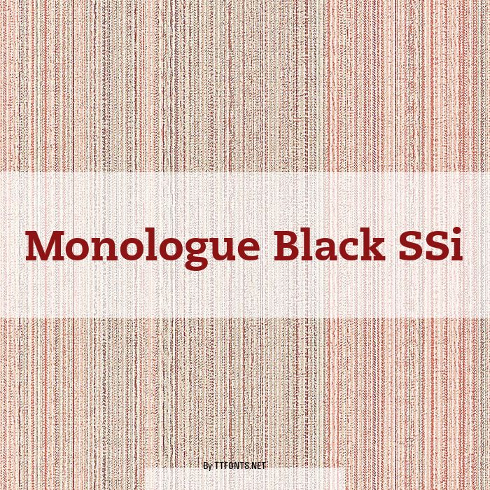 Monologue Black SSi example